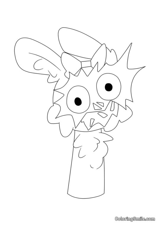 Розмальовки Спрункі Жахливі Спрункі Пінкі - Розмальовка