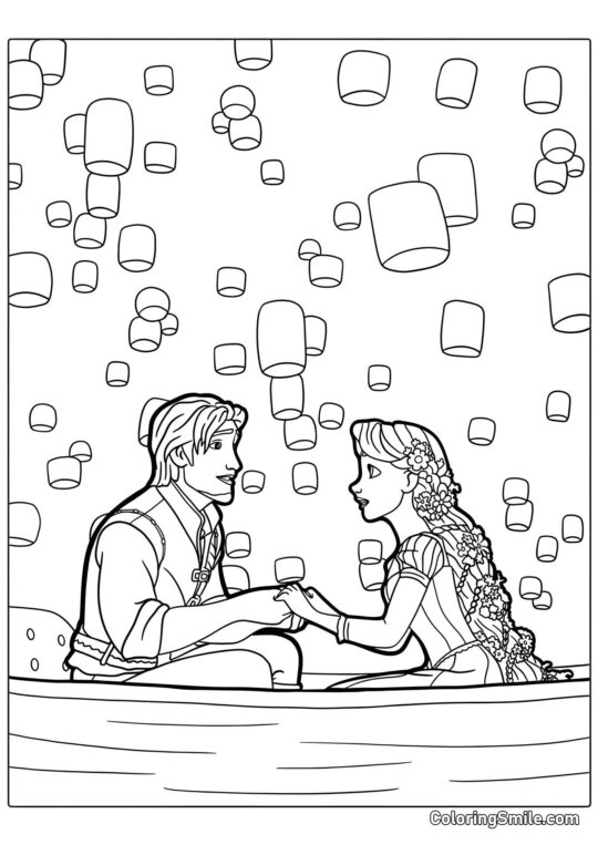 Eugene, Roszpunka i Latarze - Kolorowanka