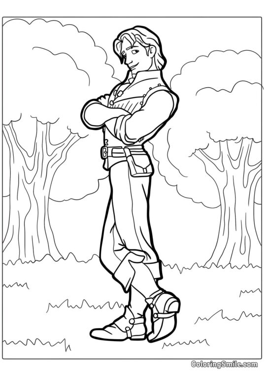 Eugene Czekający na Roszpunkę - Kolorowanka