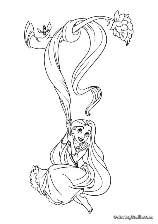 Roszpunka Wisząca na Gałęzi - Kolorowanka