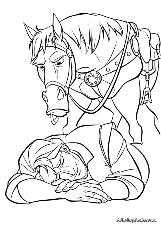 Koń Maximus Znalazł Eugena - Kolorowanka