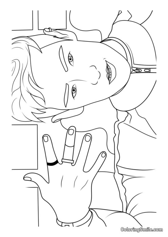 Disegni di Squid Game da colorare Thanos di Squid Game 2 - Pagina da Colorare