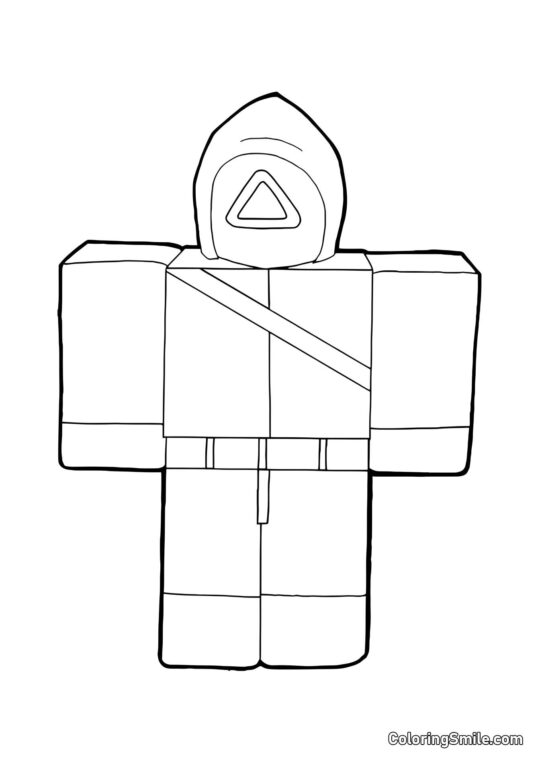 Disegni di Squid Game da colorare Soldato Roblox Squid Game - Pagina da Colorare