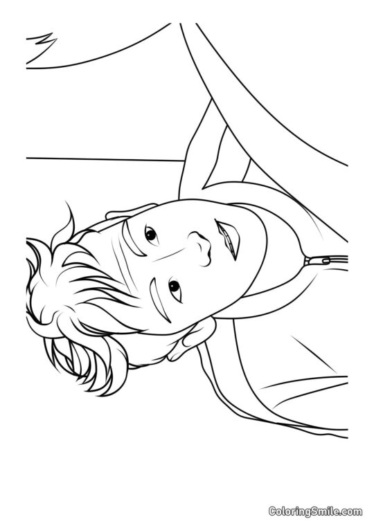 Disegni di Squid Game da colorare Choi Su Bong (Thanos) di Squid Game 2 - Pagina da Colorare