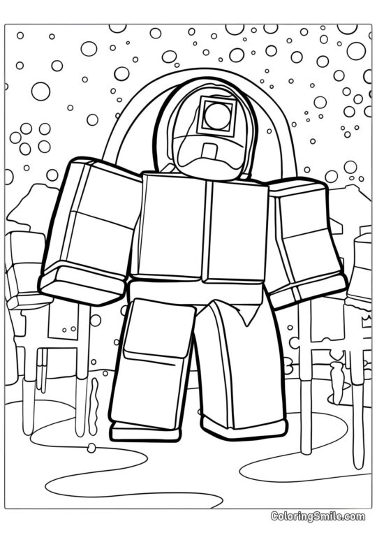 Disegni di Squid Game da colorare Squid Game in Roblox - Pagina da Colorare