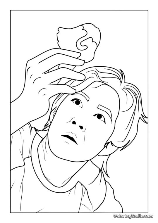 Disegni di Squid Game da colorare Biscotto di Squid Game - Pagina da Colorare