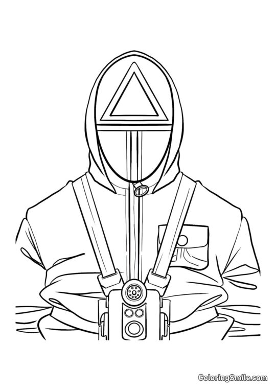 Disegni di Squid Game da colorare Soldato Squid Game 2 - Pagina da Colorare