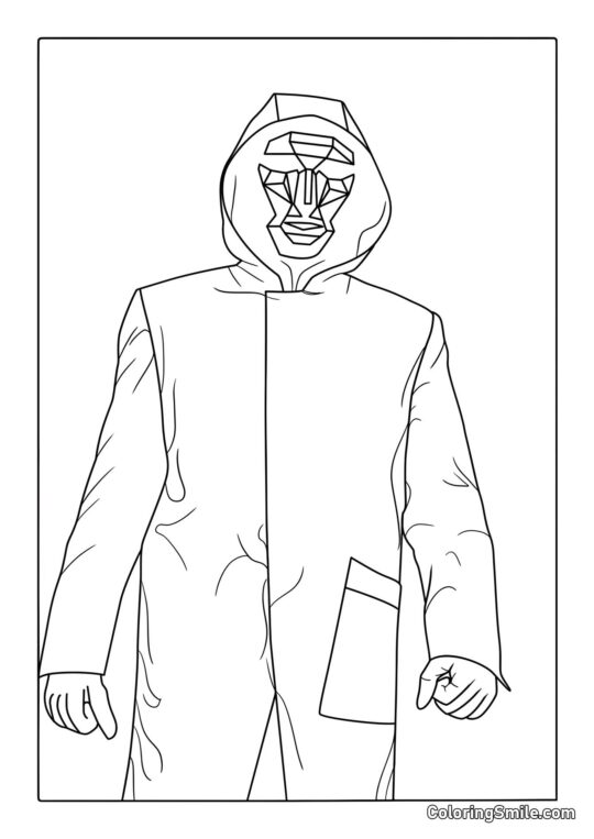 Disegni di Squid Game da colorare Capo di Squid Game - Pagina da Colorare