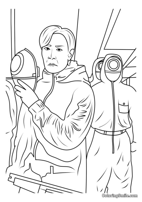 Disegni di Squid Game da colorare Son Gi-Hun di Squid Game 2 - Pagina da Colorare