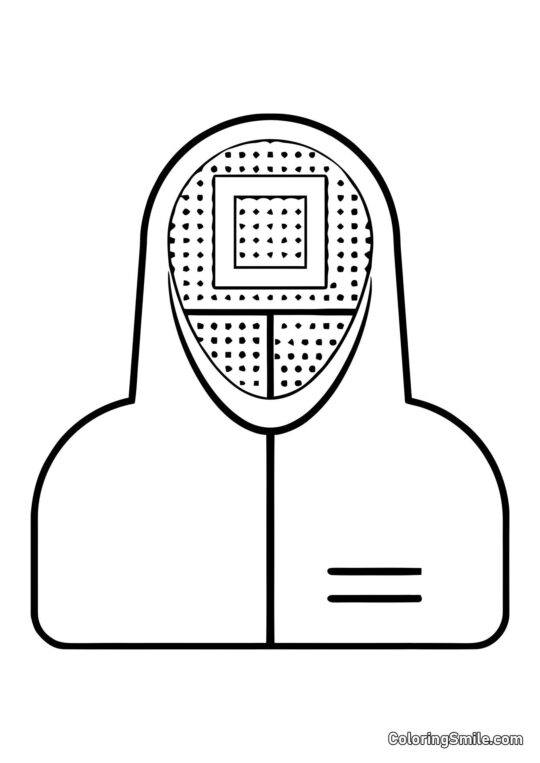 Disegni di Squid Game da colorare Manager di Squid Game - Pagina da Colorare