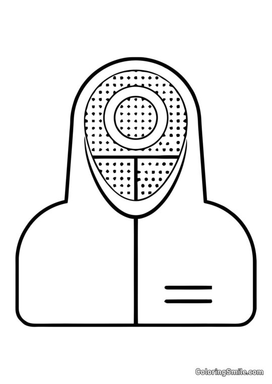 Disegni di Squid Game da colorare Lavoratore di Squid Game - Pagina da Colorare