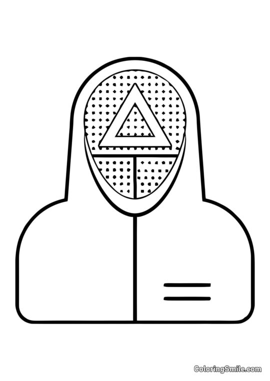 Disegni di Squid Game da colorare Soldato di Squid Game - Pagina da Colorare