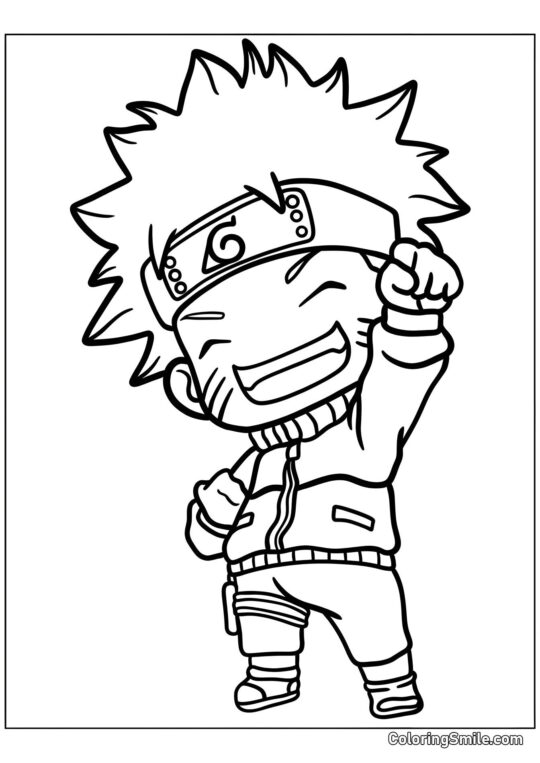 Dibujos de Naruto para colorear Chibi Naruto - Página para Colorear