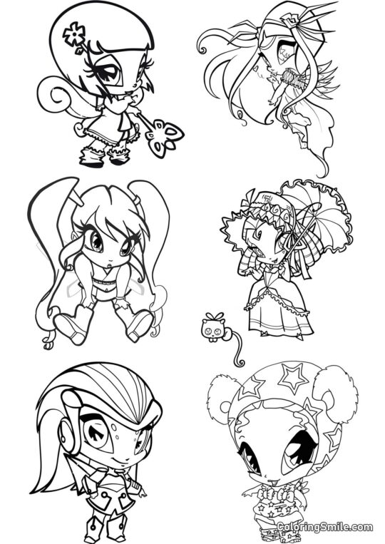 Розмальовки Winx Піксі - Розмальовка