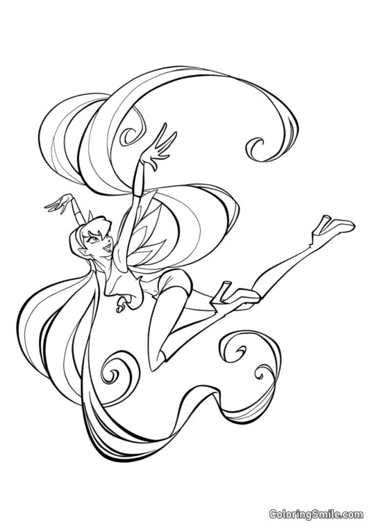 Розмальовки Winx Стелла – чаклунка - Розмальовка
