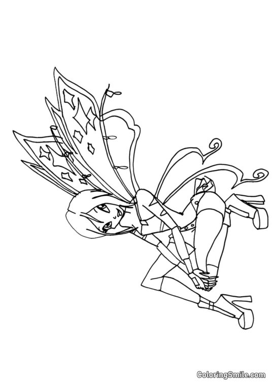 Розмальовки Winx Фея Текна - Розмальовка