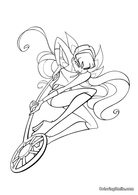 Розмальовки Winx Стелла в відчаї - Розмальовка