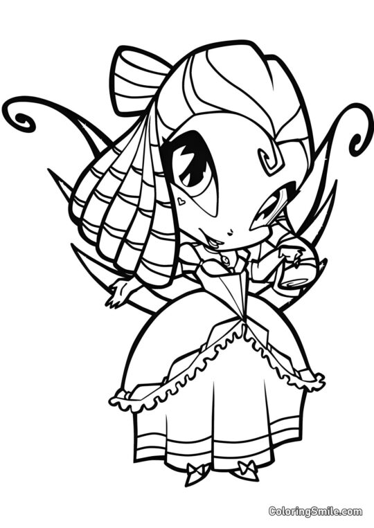 Розмальовки Winx Маленька фея Тюн - Розмальовка