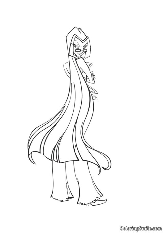 Розмальовки Winx Дарсі гіпнотизує - Розмальовка