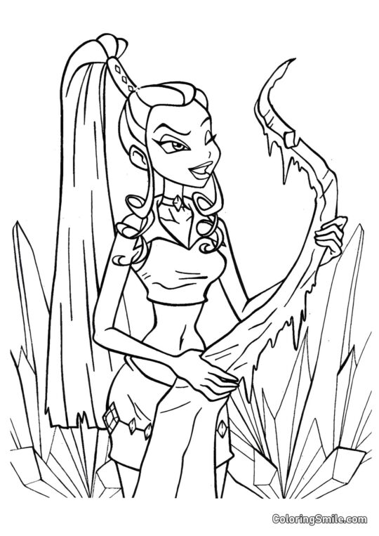 Розмальовки Winx Айсі задоволена собою - Розмальовка