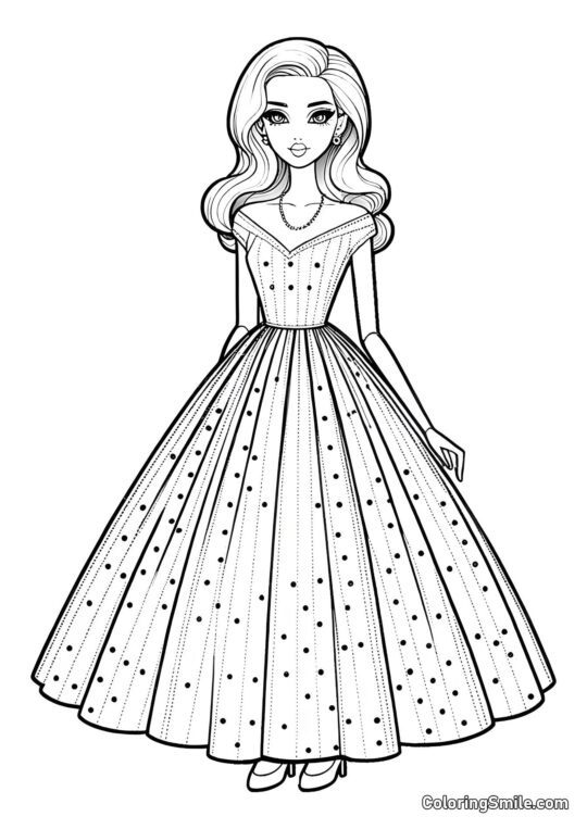 Модна лялька - Розмальовка