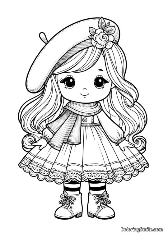 Французька лялька - Розмальовка