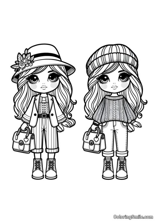 Ляльки-сестри - Розмальовка