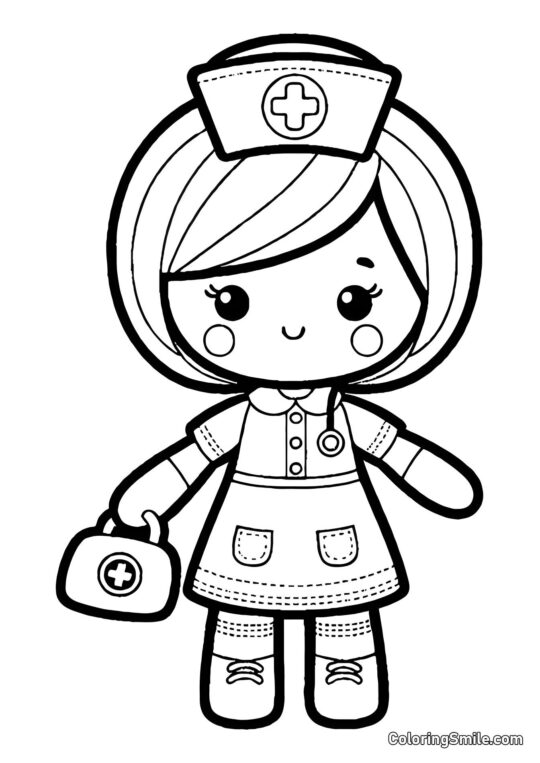 Лялька-няня - Розмальовка