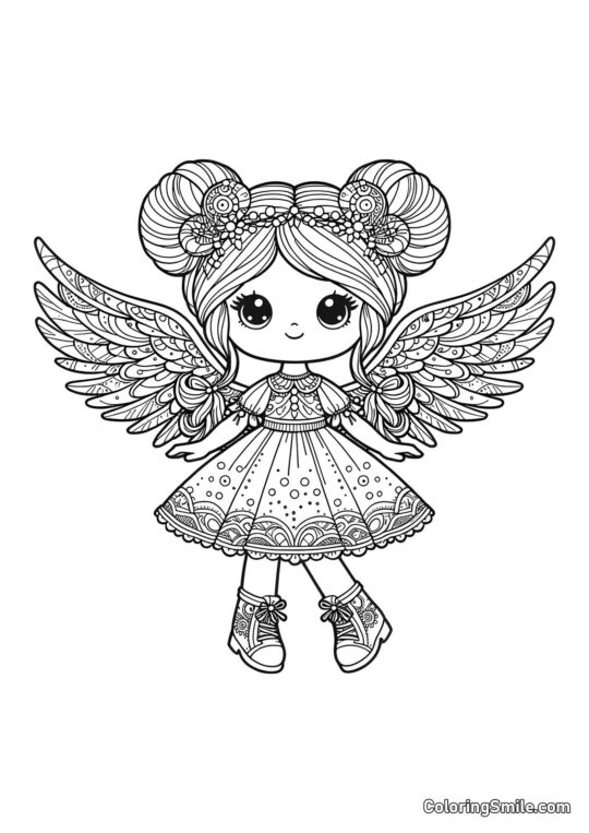 Лялька з крилами - Розмальовка