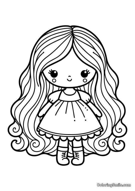 Мила дитяча лялька - Розмальовка