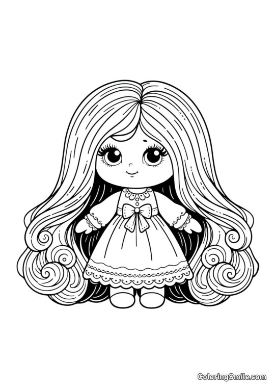 Модна лялька для малюків - Розмальовка