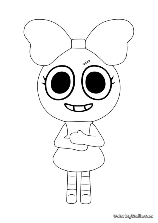 Poppy do Mundo do Dandy - Página para Colorir