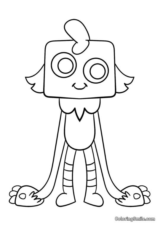 Gub do Mundo do Dandy - Página para Colorir