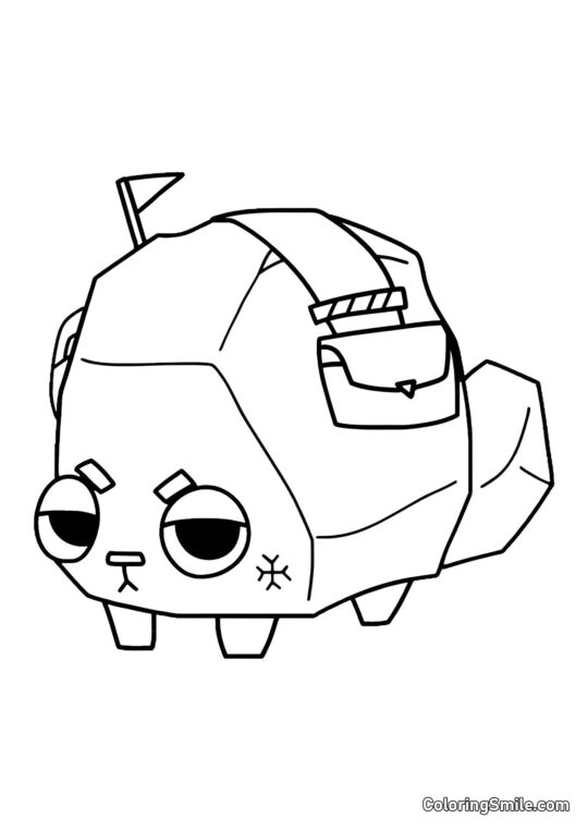 Pebble do Mundo do Dandy - Página para Colorir