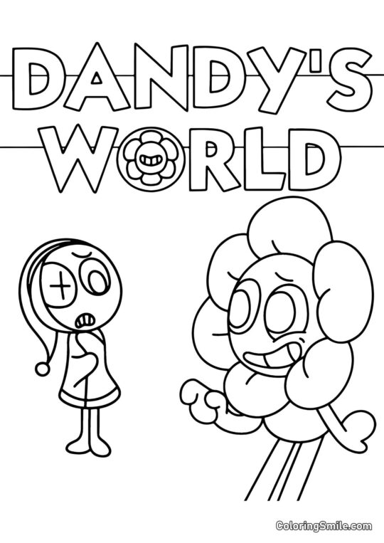 Dandy e Astro - Página para Colorir