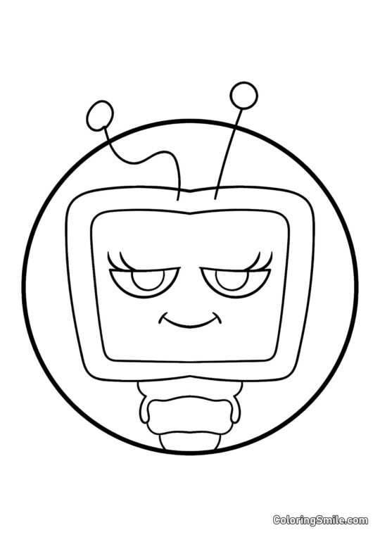 Retrato de Vi do Mundo do Dandy - Página para Colorir