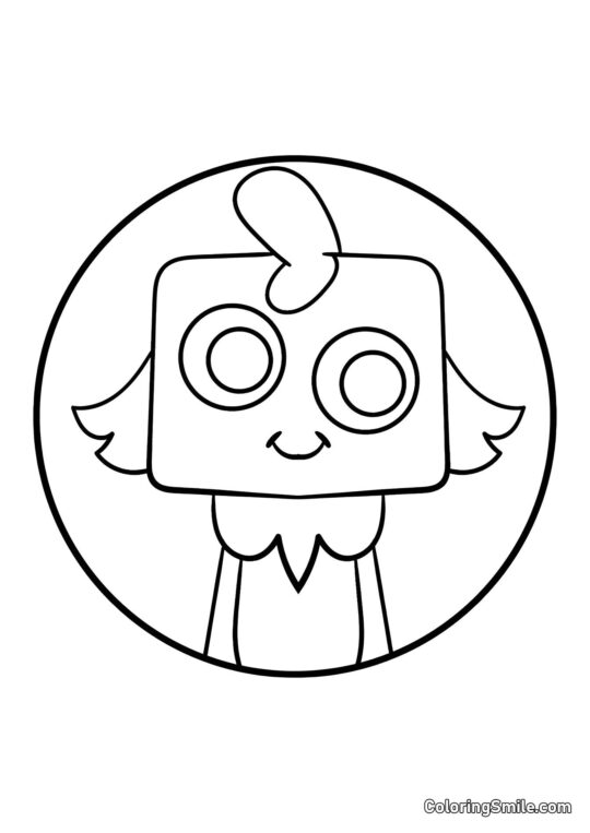 Retrato de Gub do Mundo do Dandy - Página para Colorir